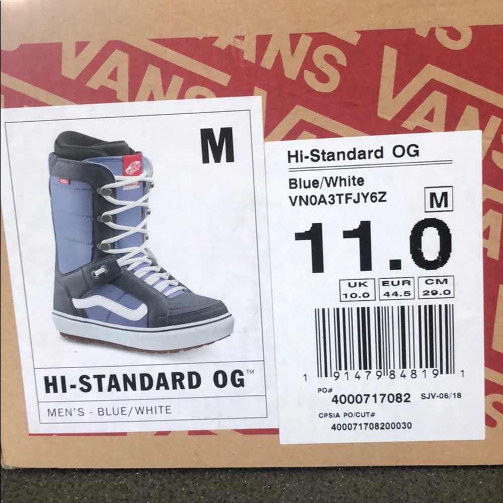 HI-Standard OG Blue/White VANS snowboarding boots